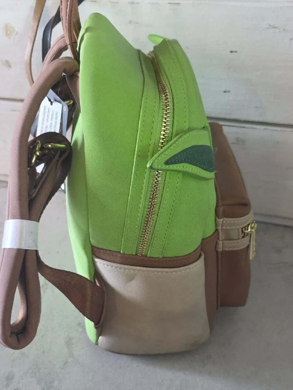 Loungefly Green & Brown Grogu Kids Backpack